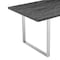 Armen Living Fenton Dining Table with Charcoal Top and Brushed Stainless Steel Base LCFEDIBSCH - alternate 4